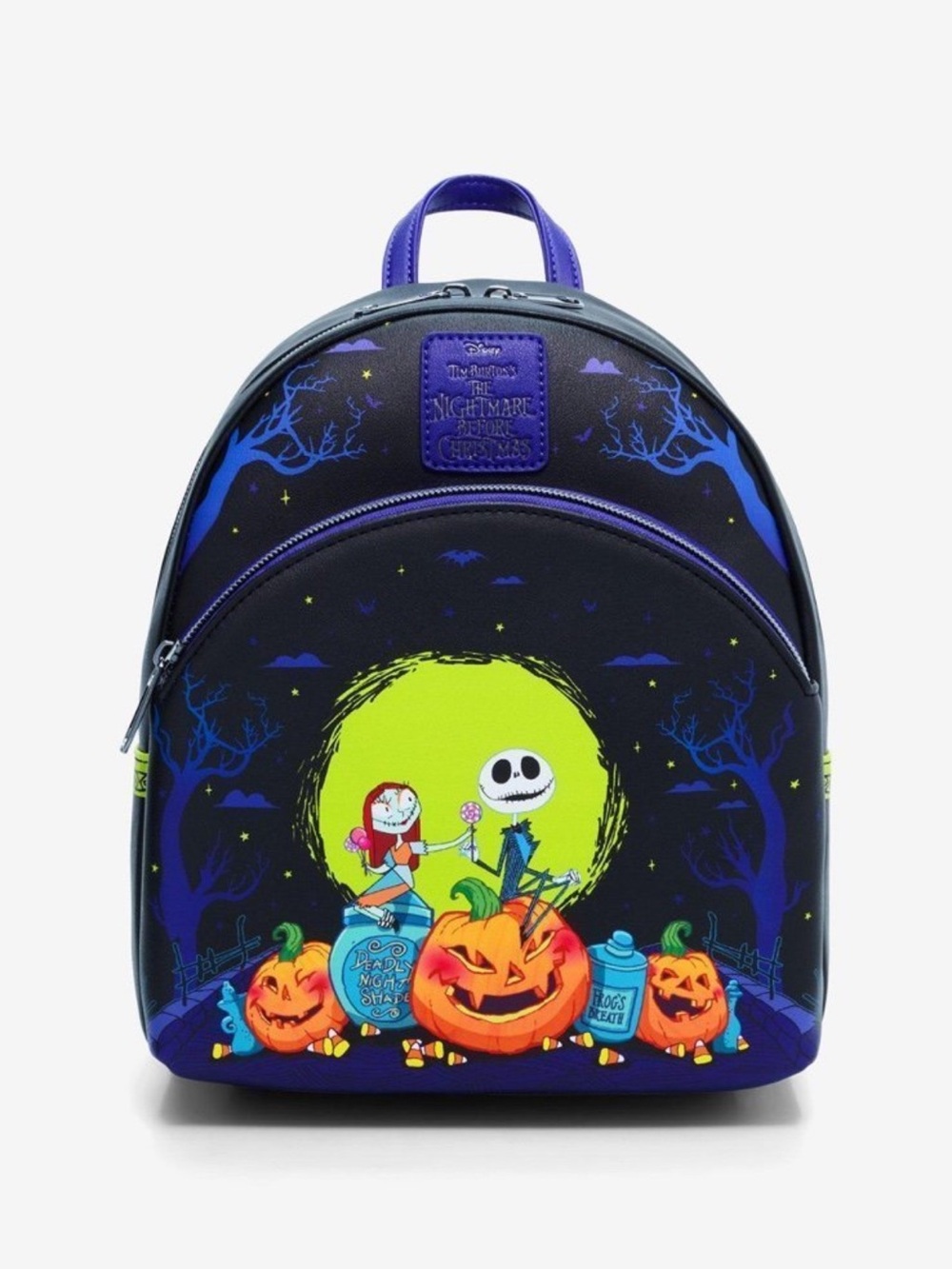 Disney Loungefly nightmare before Christmas jack & sally Halloween backpack